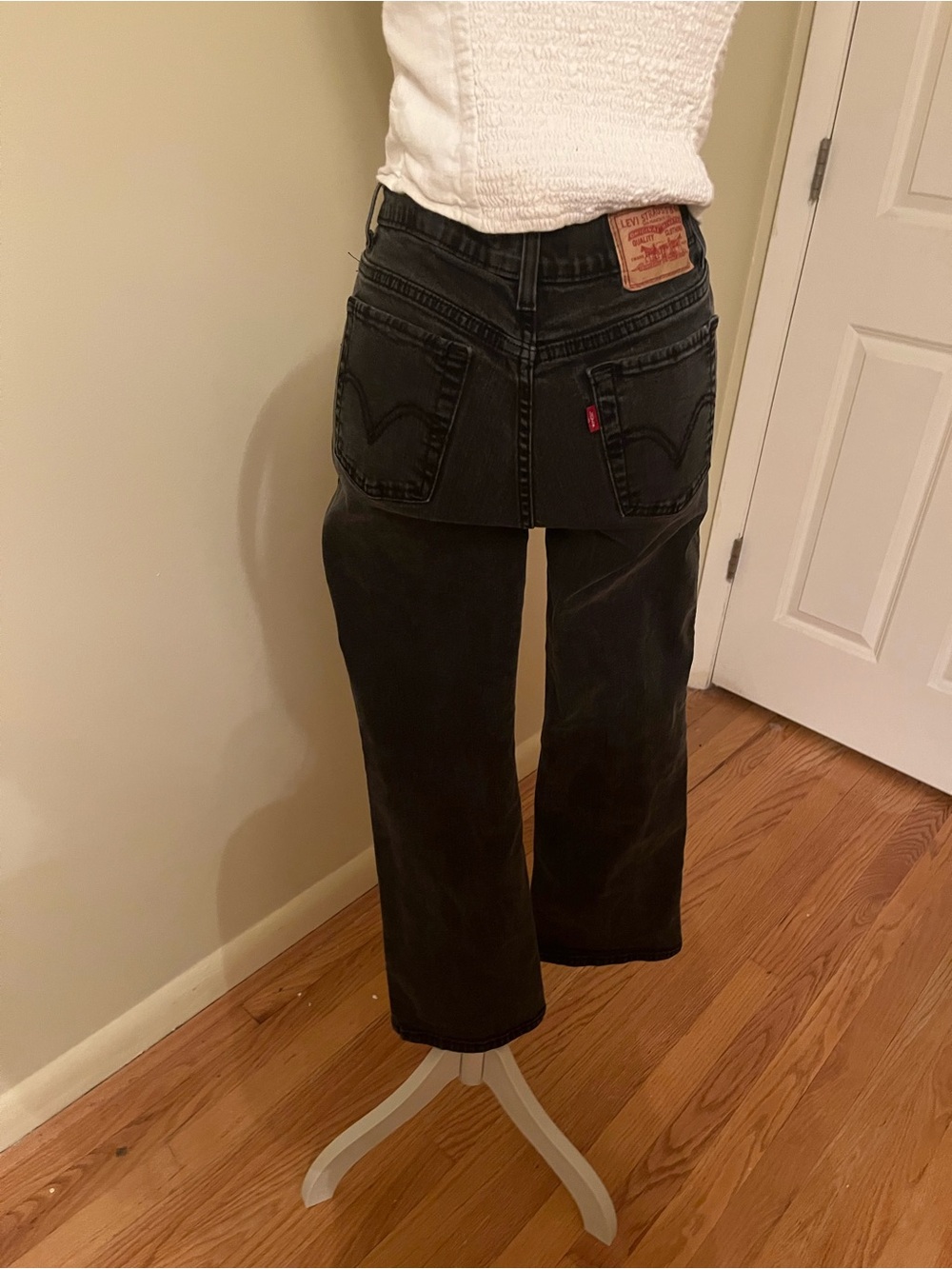 Levi's Women's Black Wide-Leg High-Rise Jeans